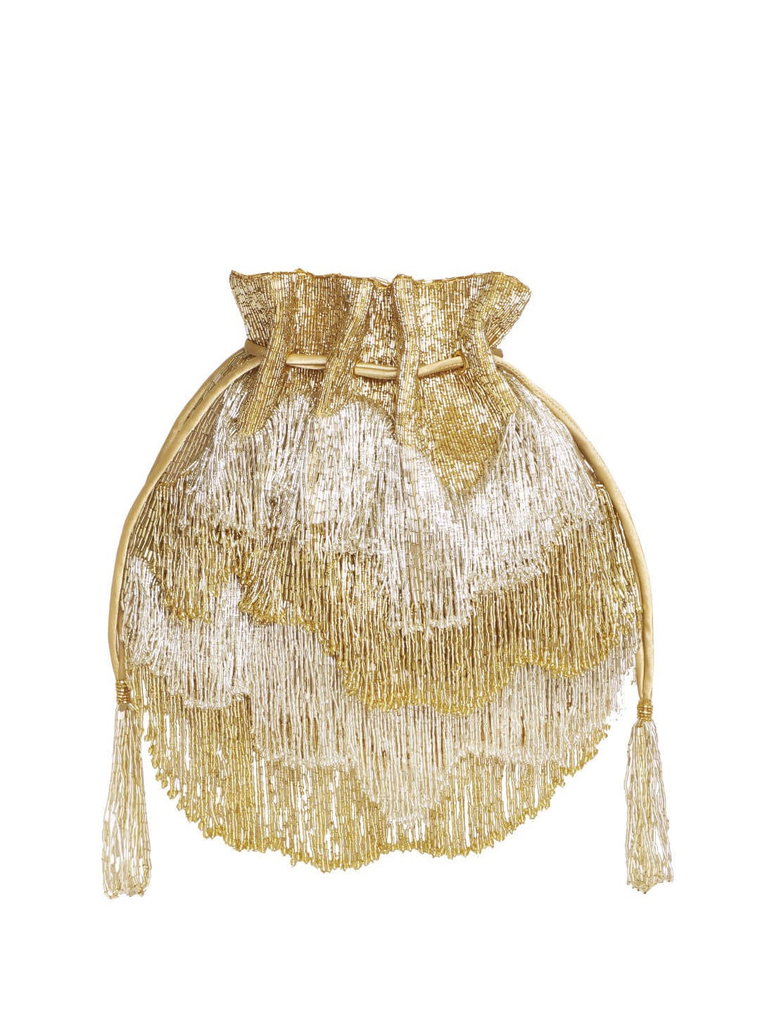 

Lovetobag Embellished Potli Bag, Gold