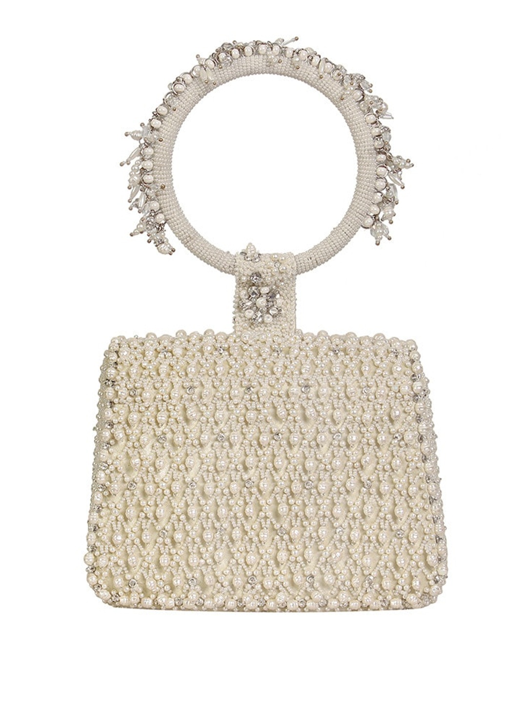 

Lovetobag Embellished Purse Clutch, White