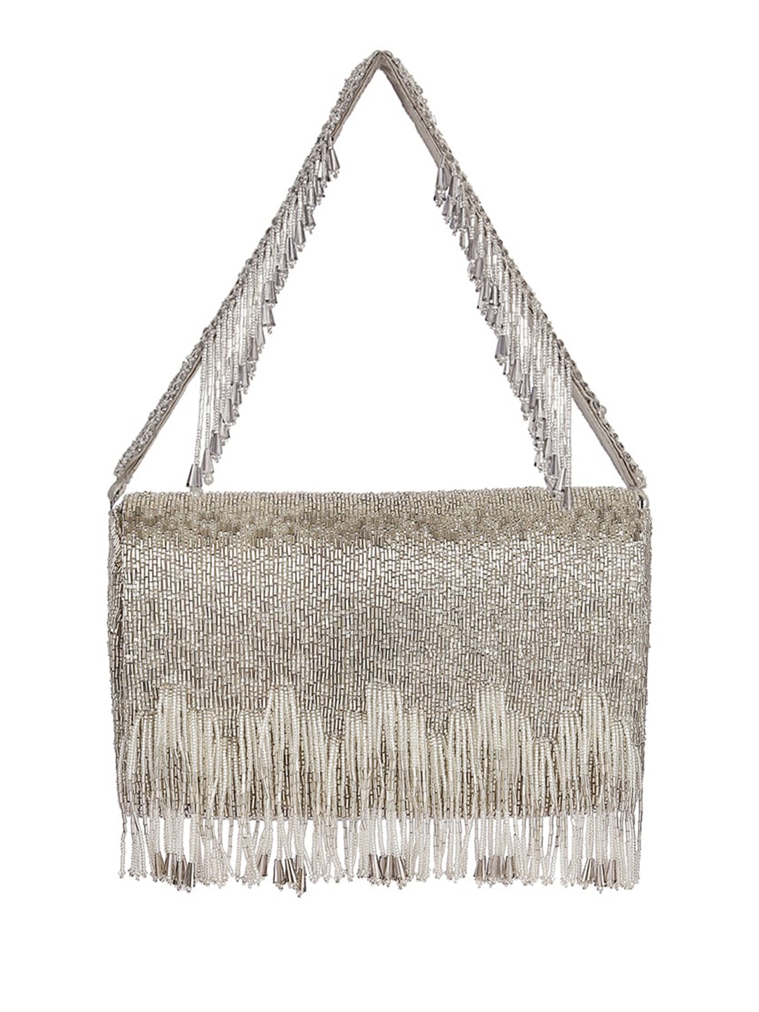 

Lovetobag Embellished Purse Clutch, Silver