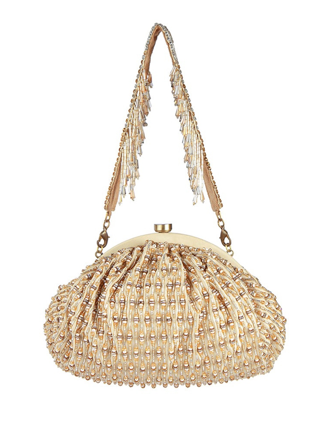 

Lovetobag Embellished Purse Clutch, Gold