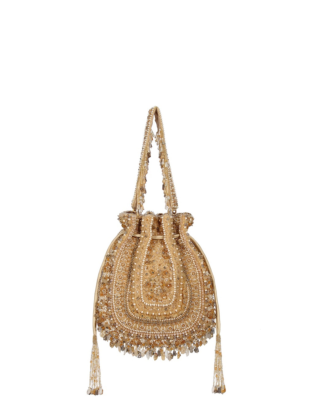 

Lovetobag Embellished Potli, Gold