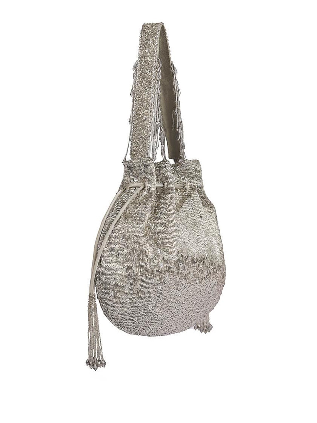 

Lovetobag Embellished Potli, Silver