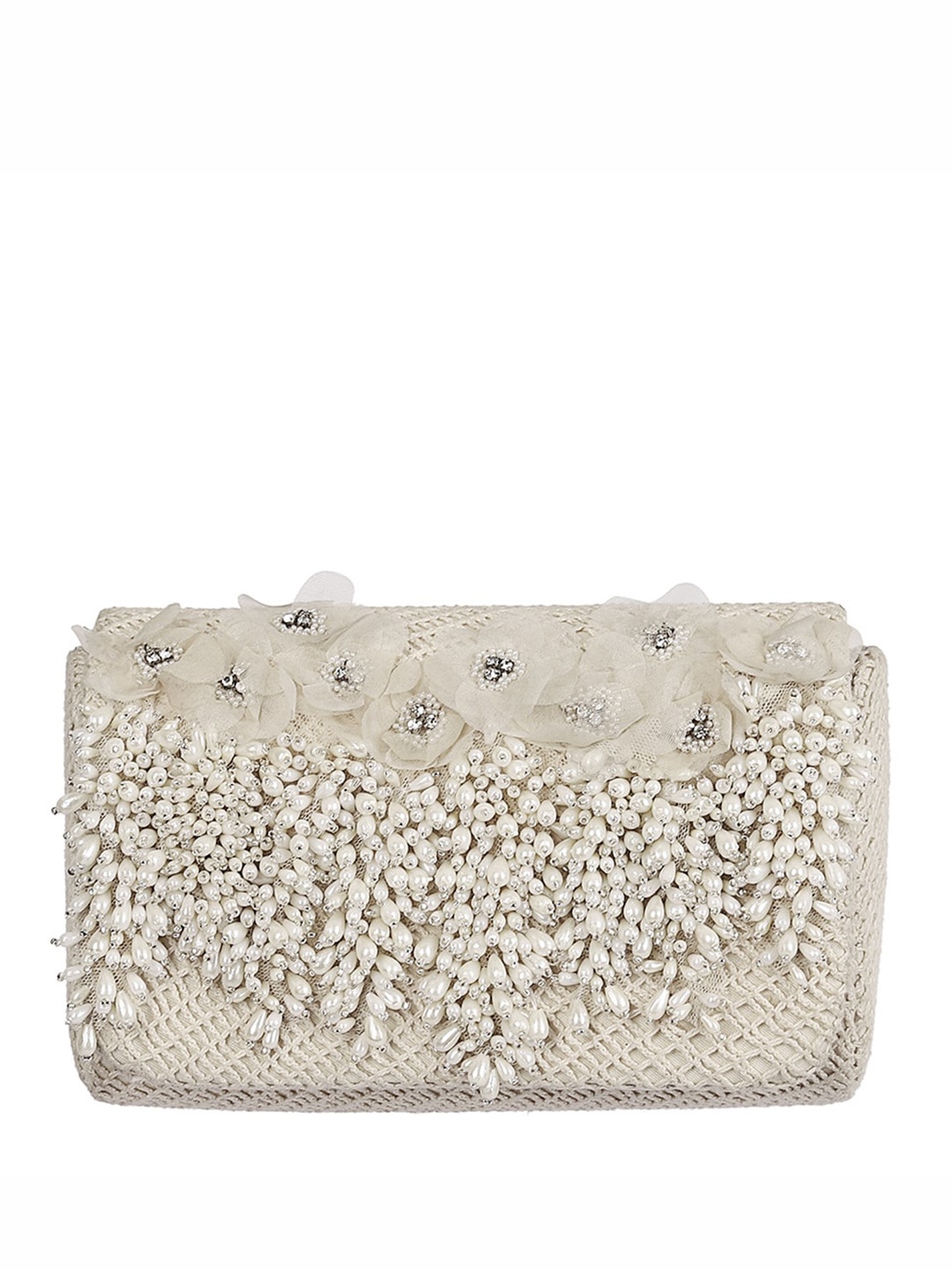 

Lovetobag Embellished Purse Clutch, White