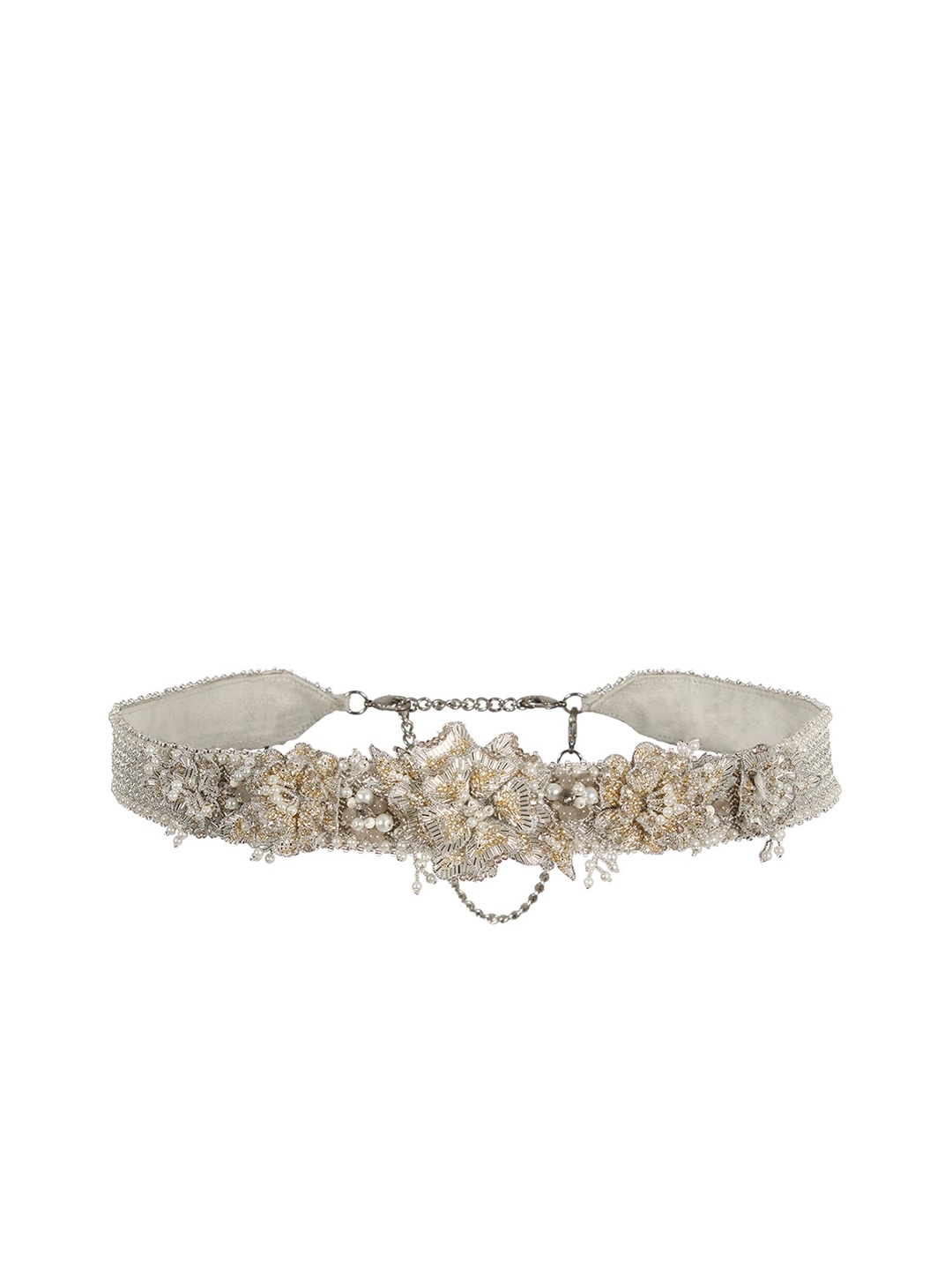 

Lovetobag Women Embellished Belt, Silver