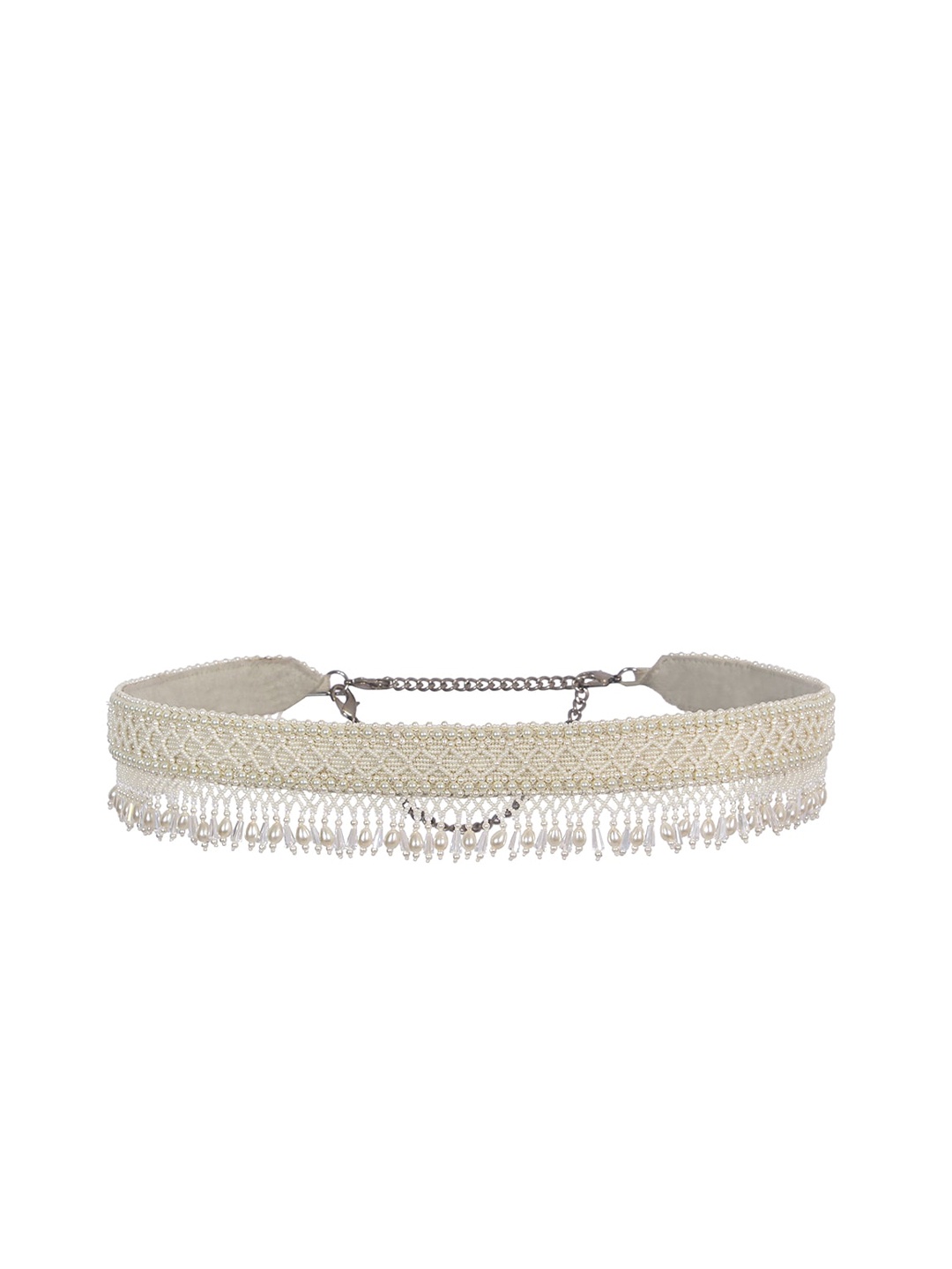 

Lovetobag Women Embellished Belt, Off white