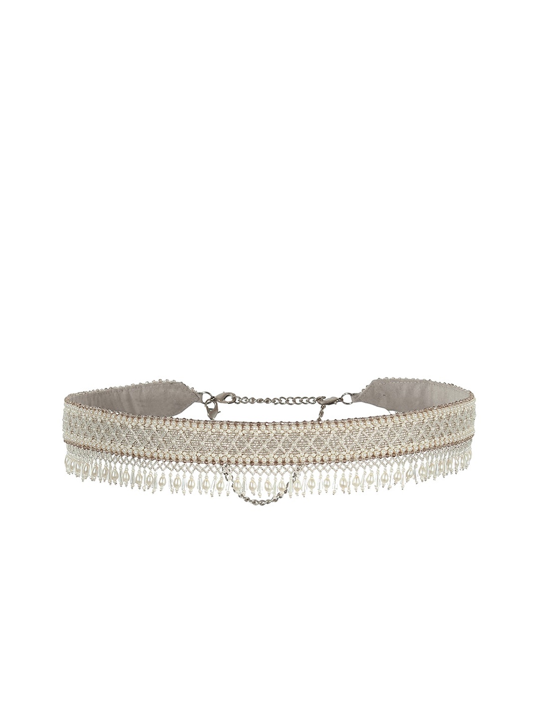 

Lovetobag Women Embellished Belt, Silver