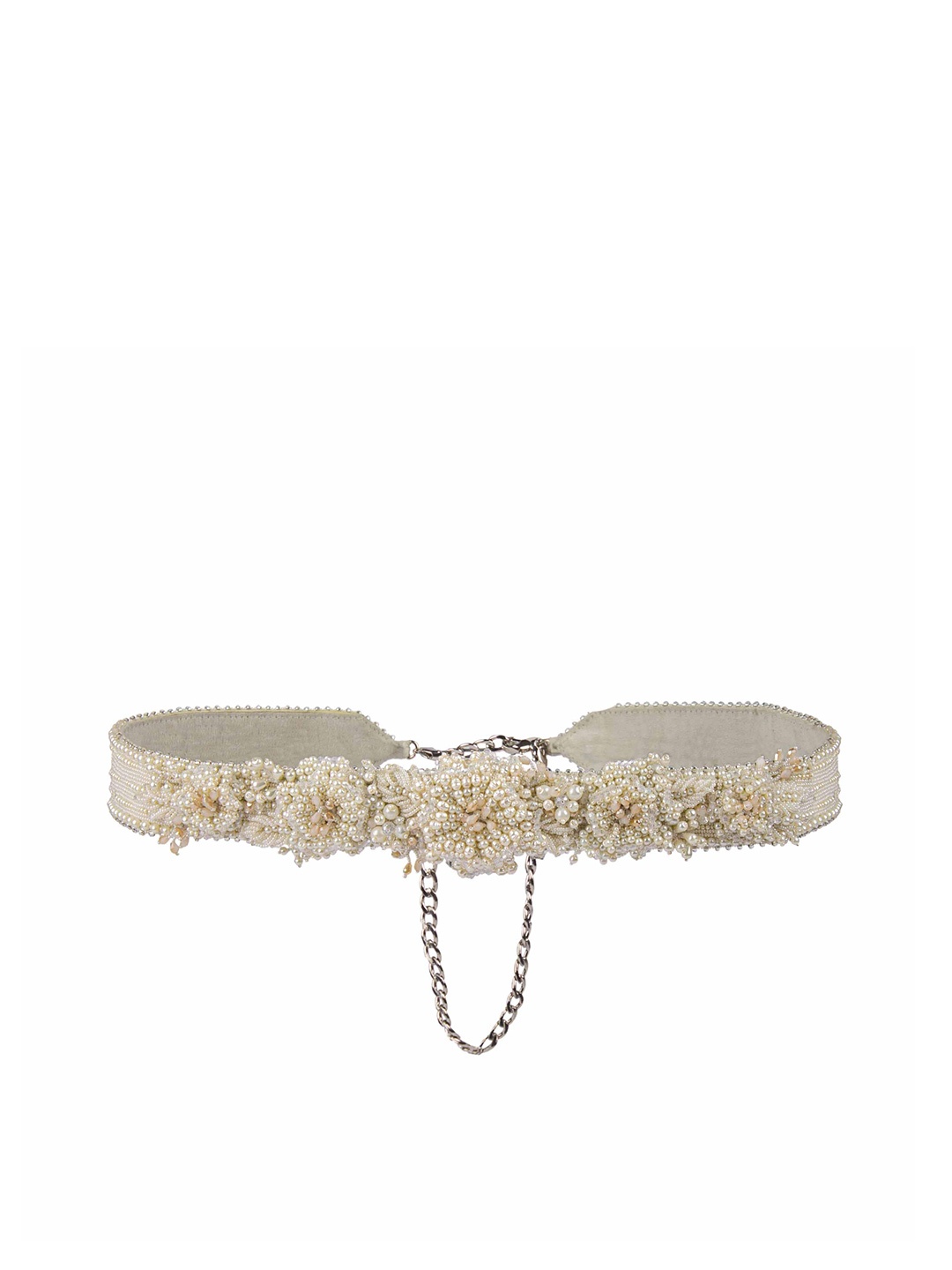 

Lovetobag Women Embellished Belt, White