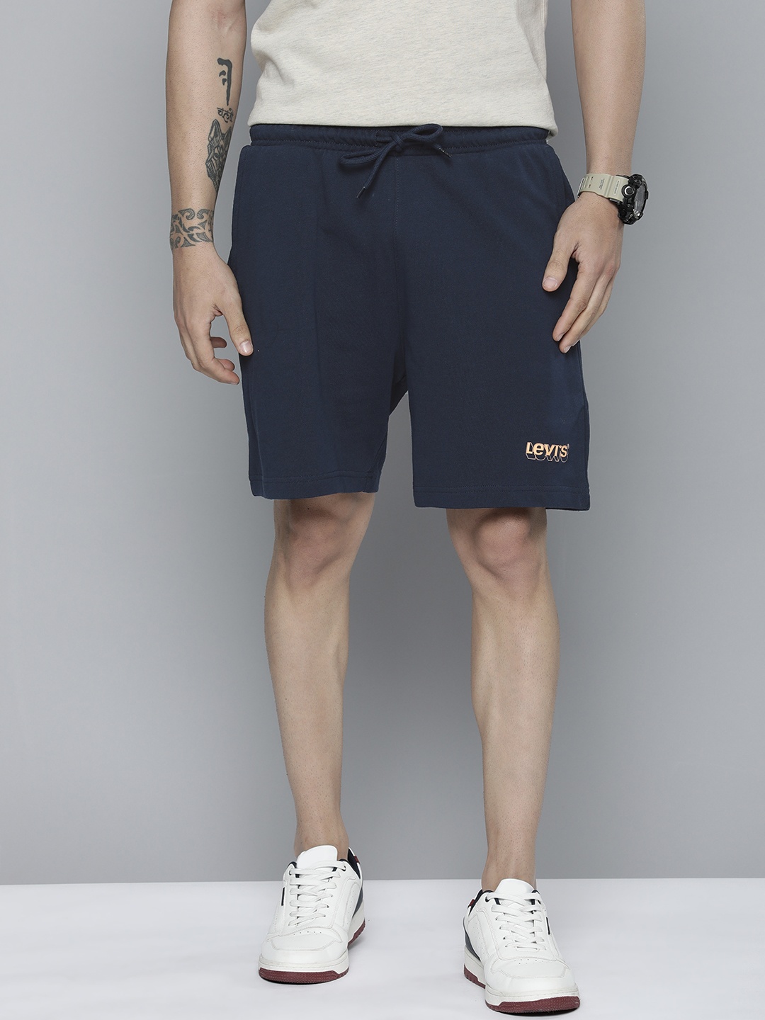 

Levis Men Pure Cotton Shorts, Navy blue