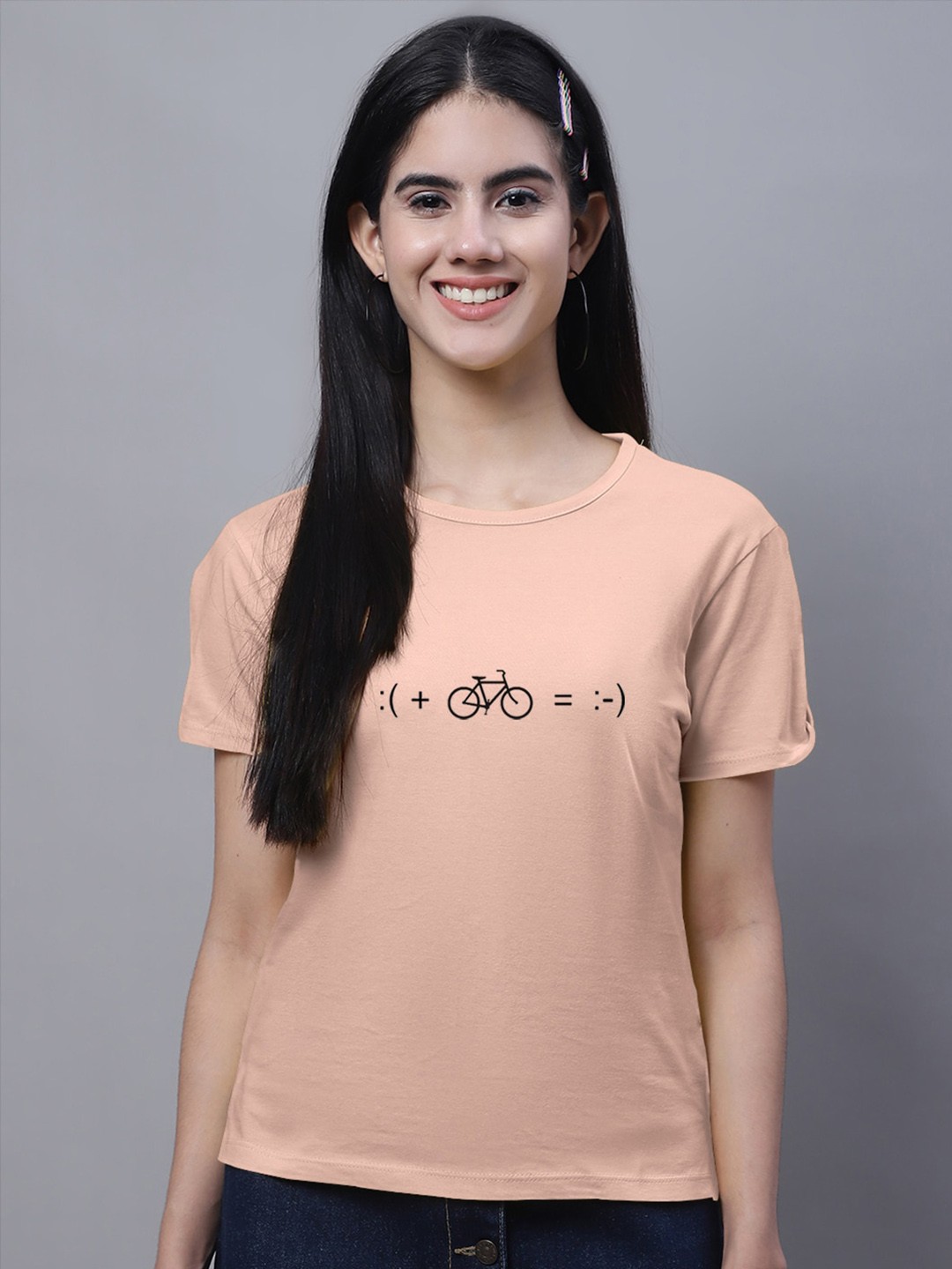 

FBAR Typography Printed Pure Cotton T-shirt, Coral