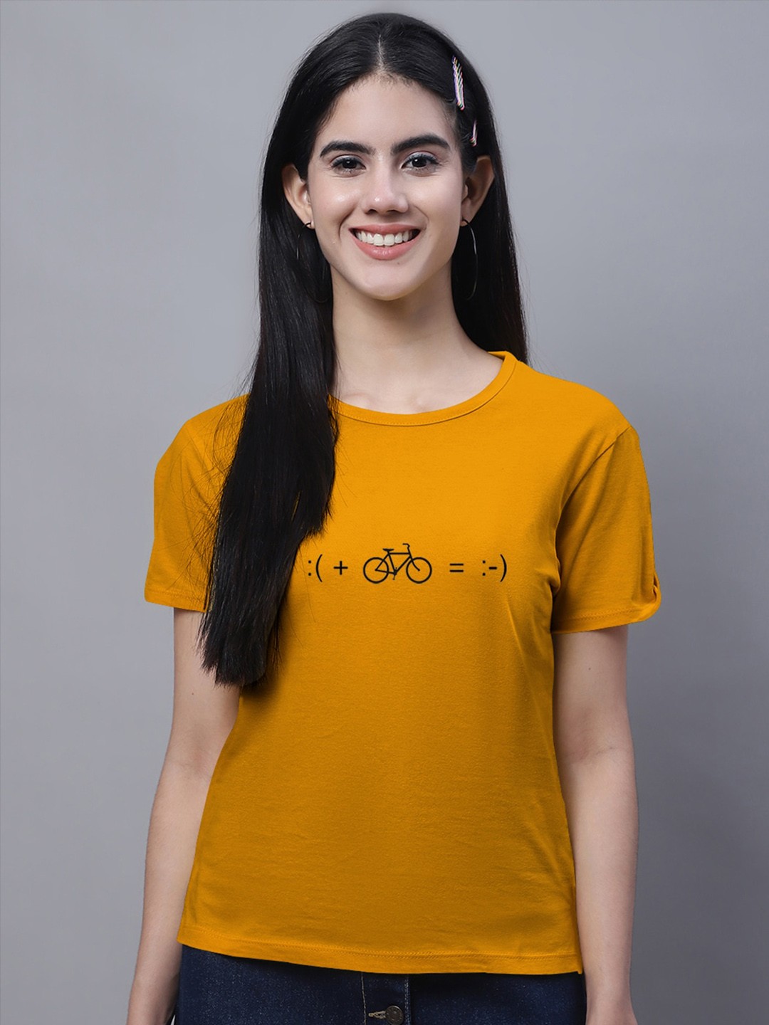 

FBAR Conversational Printed Pure Cotton T-shirt, Mustard
