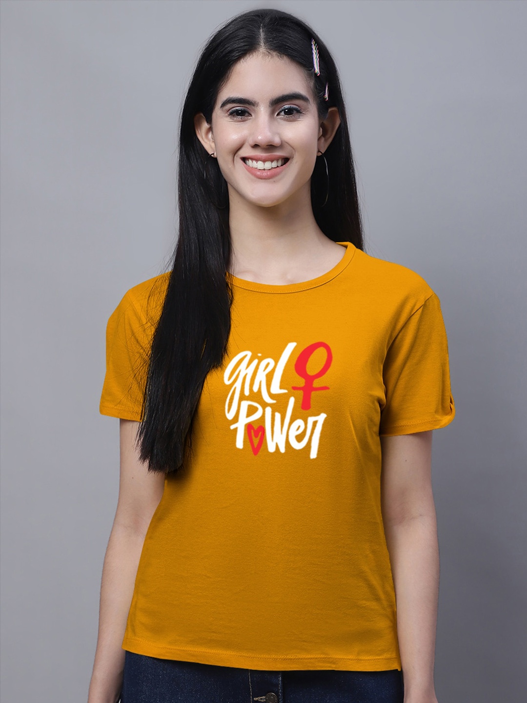 

FBAR Typography Printed Pure Cotton T-shirt, Mustard