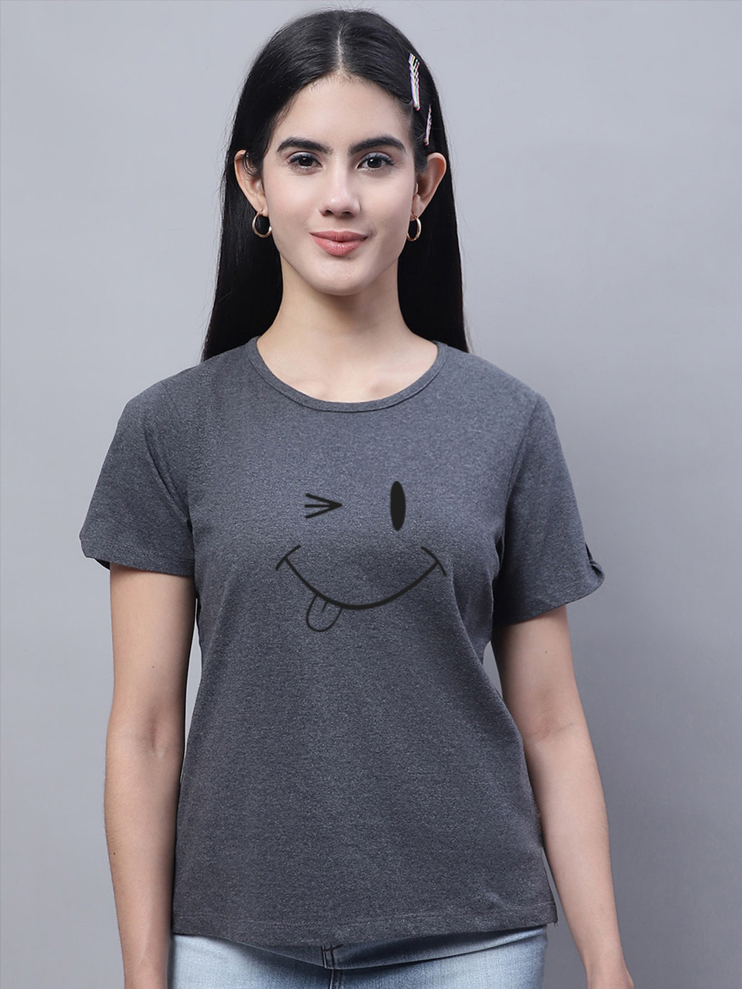 

FBAR Conversational Printed Pure Cotton T-shirt, Grey