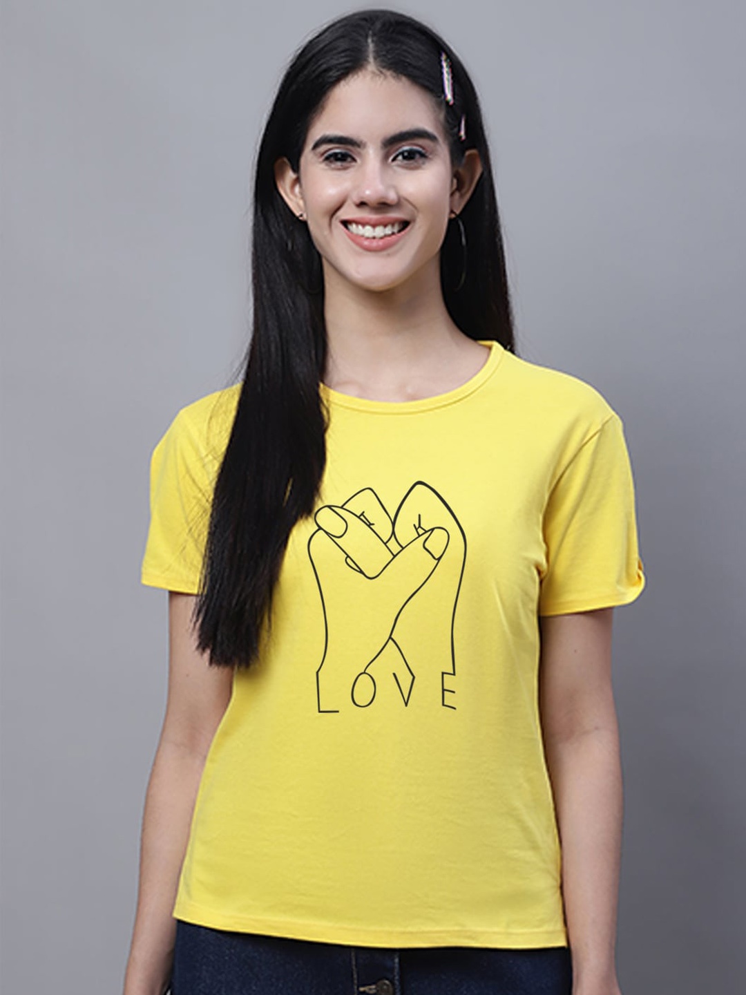 

FBAR Conversational Printed Pure Cotton T-shirt, Yellow