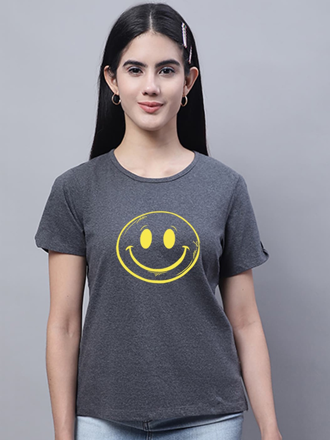

FBAR Graphic Printed Pure Cotton T-shirt, Grey
