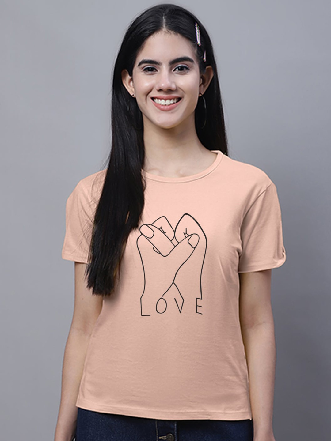 

FBAR Graphic Printed Pure Cotton T-shirt, Coral
