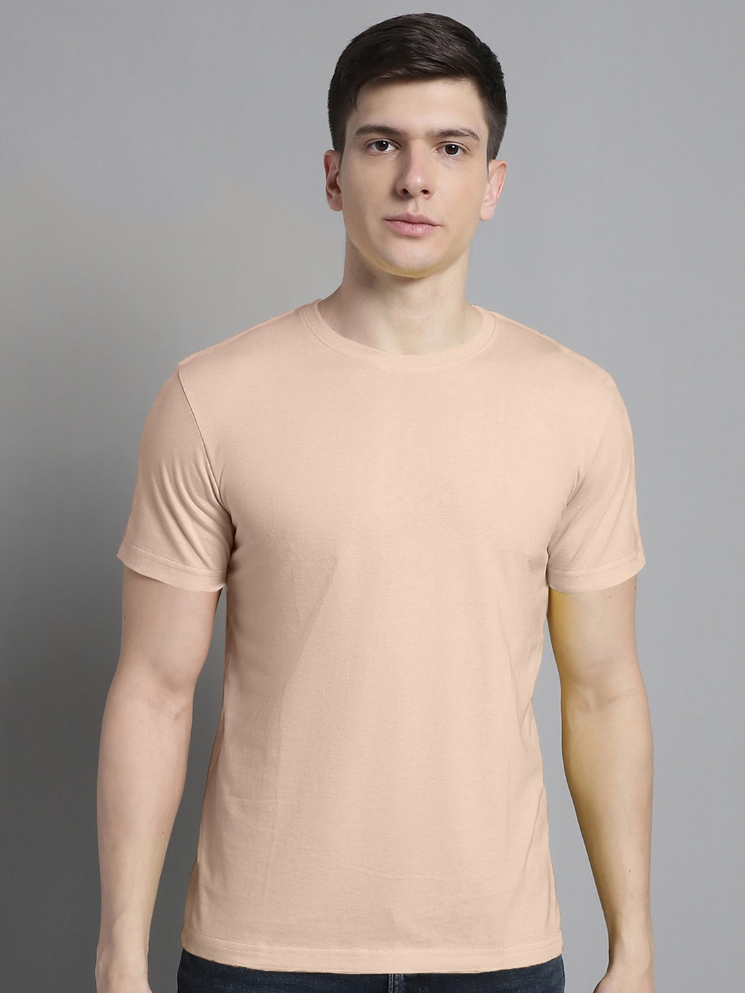 FBAR Round Neck Pure Cotton T-shirt, Coral