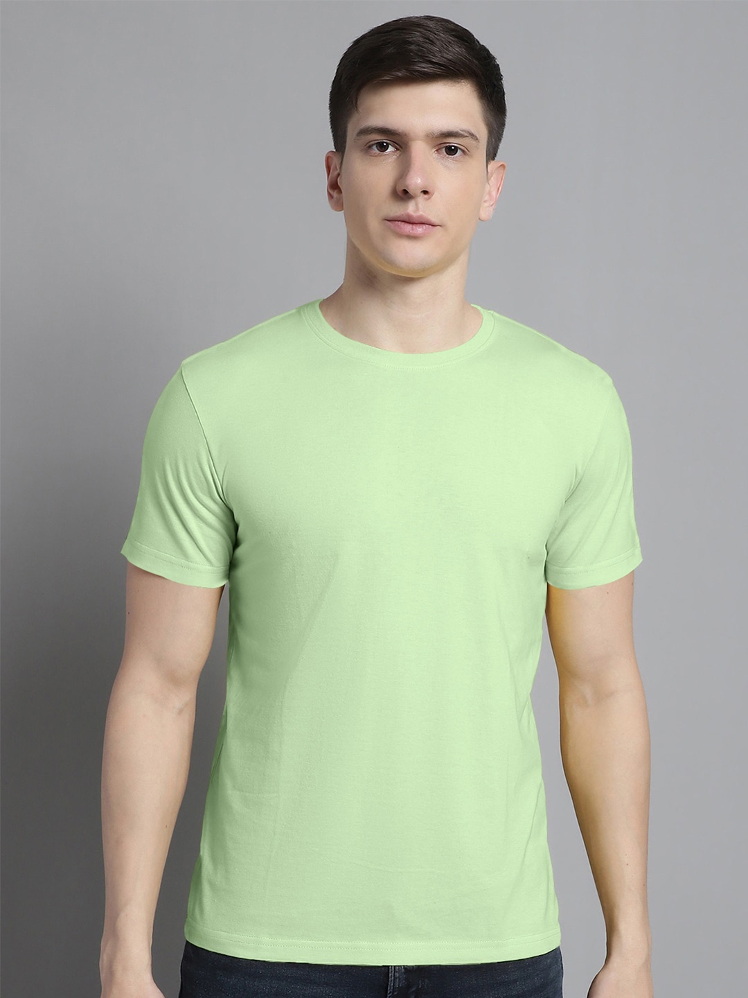 

FBAR Round-Neck Pure Cotton T-shirt, Sea green