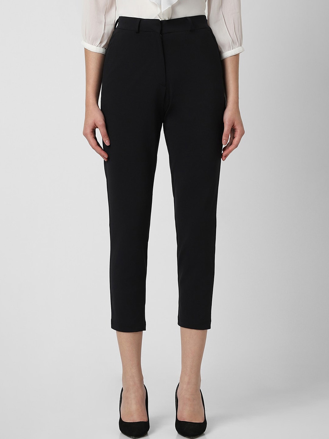 

Van Heusen Woman Women Formal Regular Fit Trousers, Black