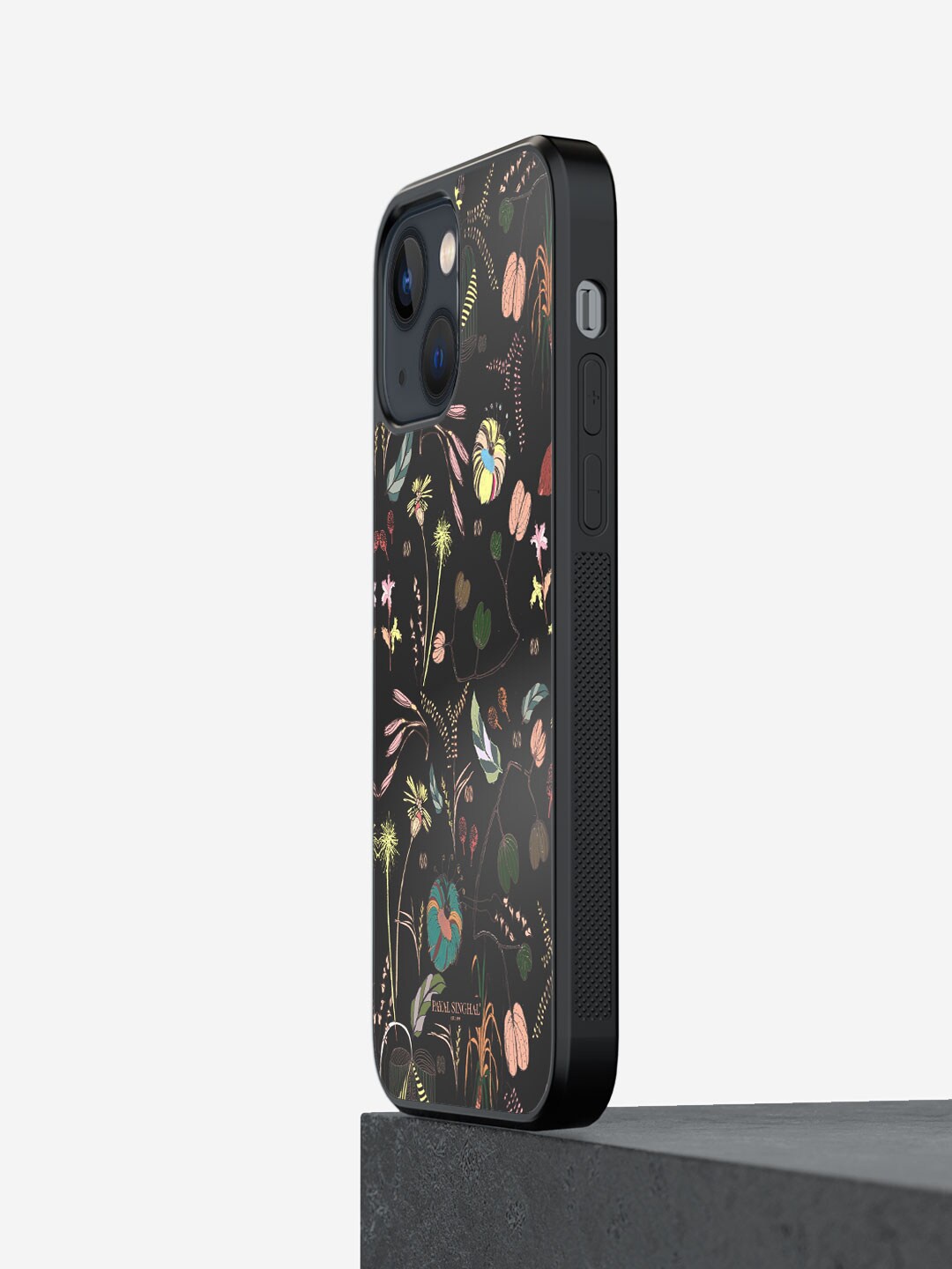 

macmerise Printed iPhone 13 Phone Bumper Case Cover, Black