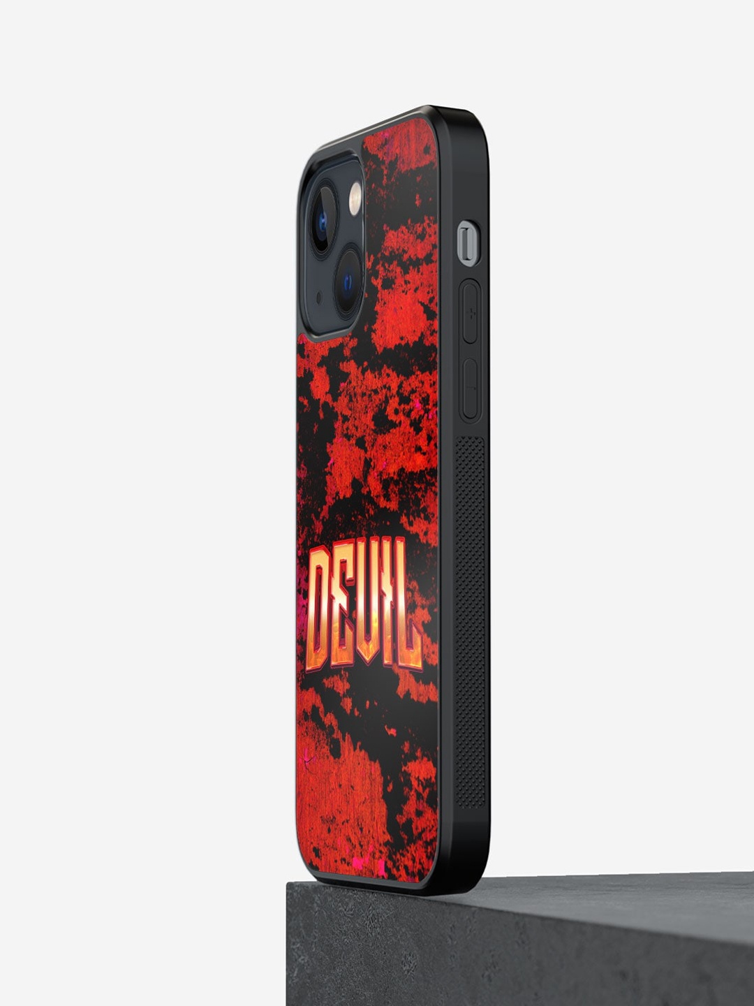 

macmerise Heavenly Devil Printed iPhone 13 Phone Bumper Case Cover, Red