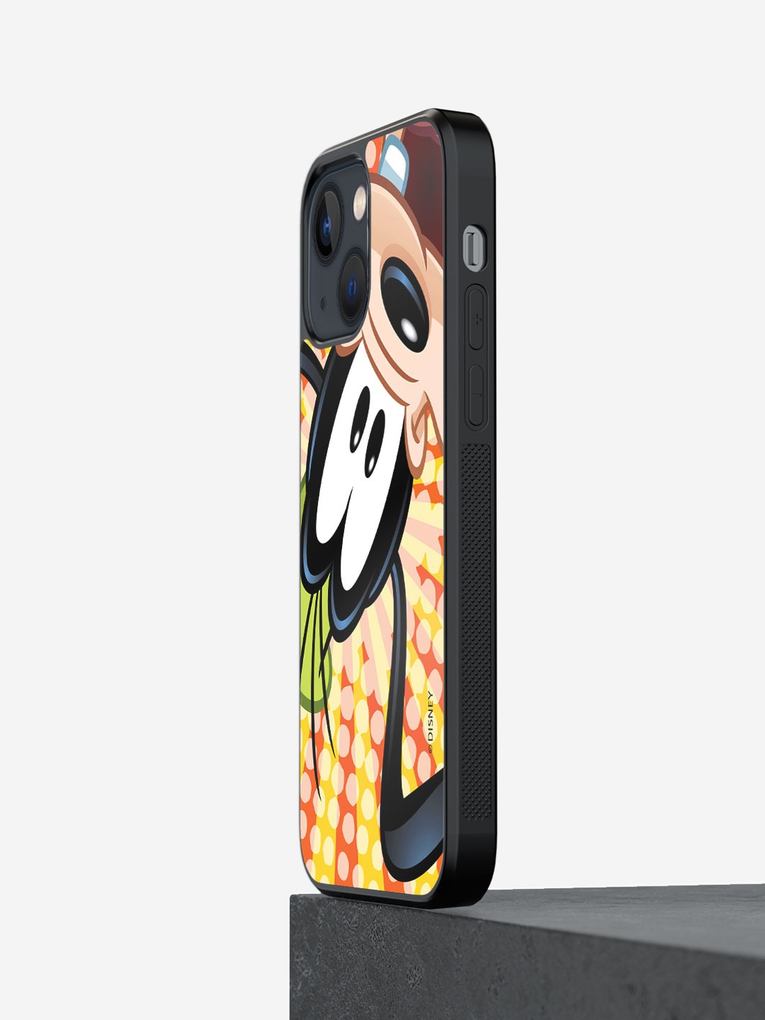 

macmerise Goofy Upside Down Printed Glossy Finish iPhone 13 Phone Bumper Case Cover, Beige