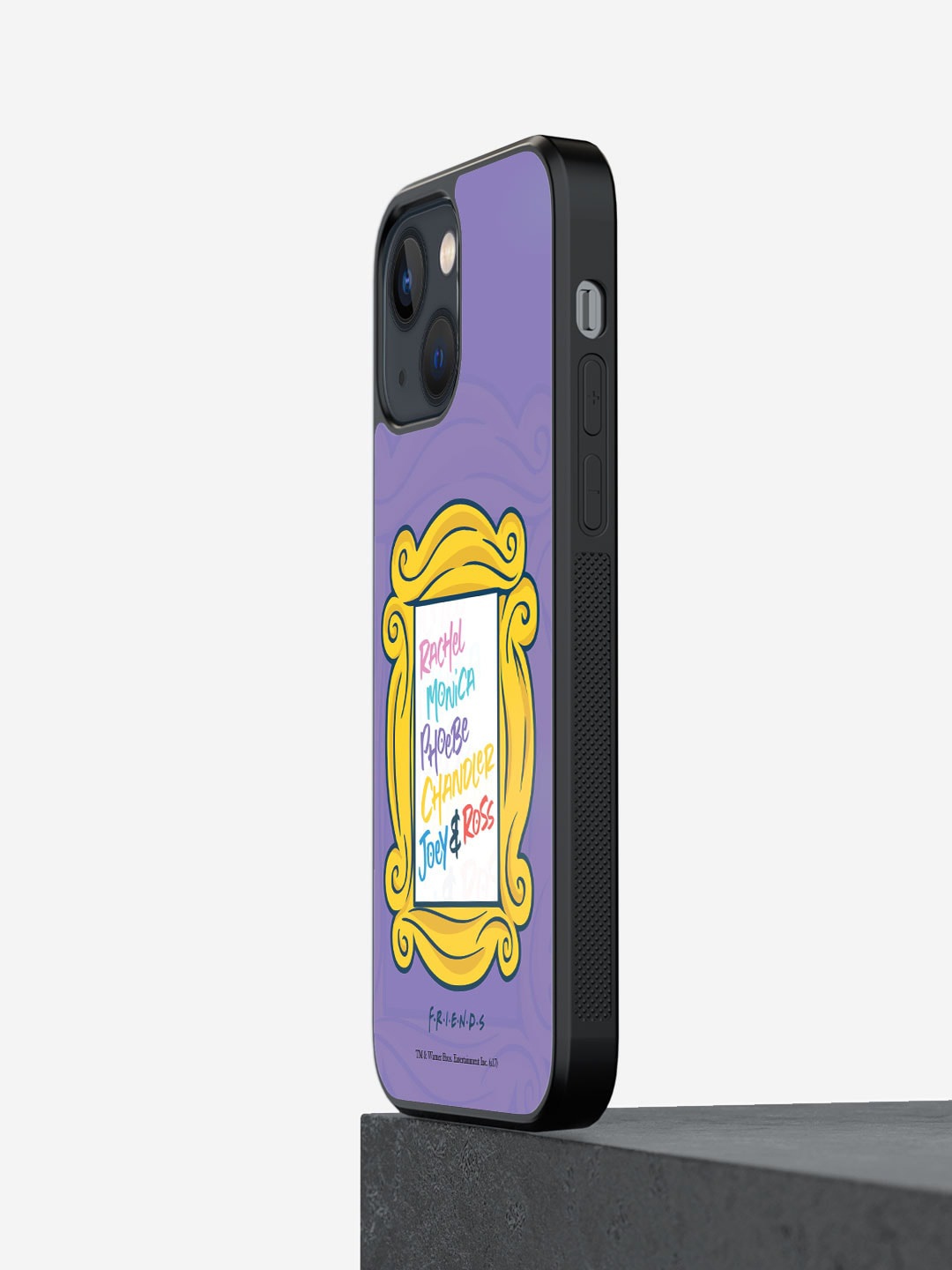 

macmerise Framed In Friendship Printed iPhone 13 Phone Bumper Case Cover, Purple