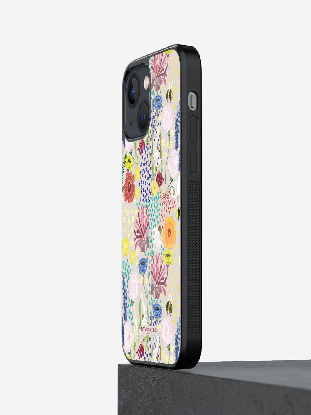 

macmerise Floral Printed iPhone 13 Bumper Case Cover, White