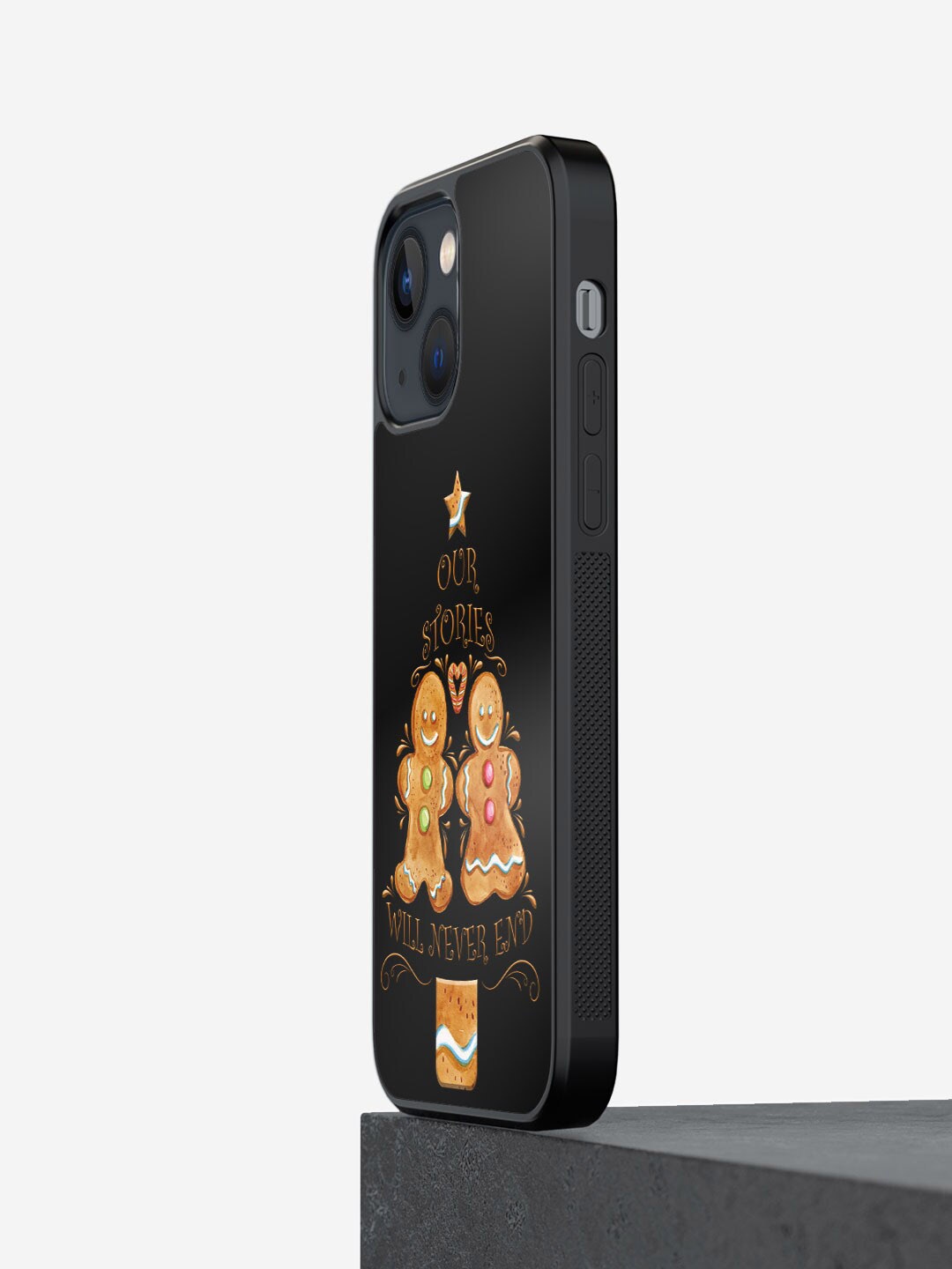 

macmerise Christmas Cookie Printed iPhone 13 Bumper Case Cover, Black