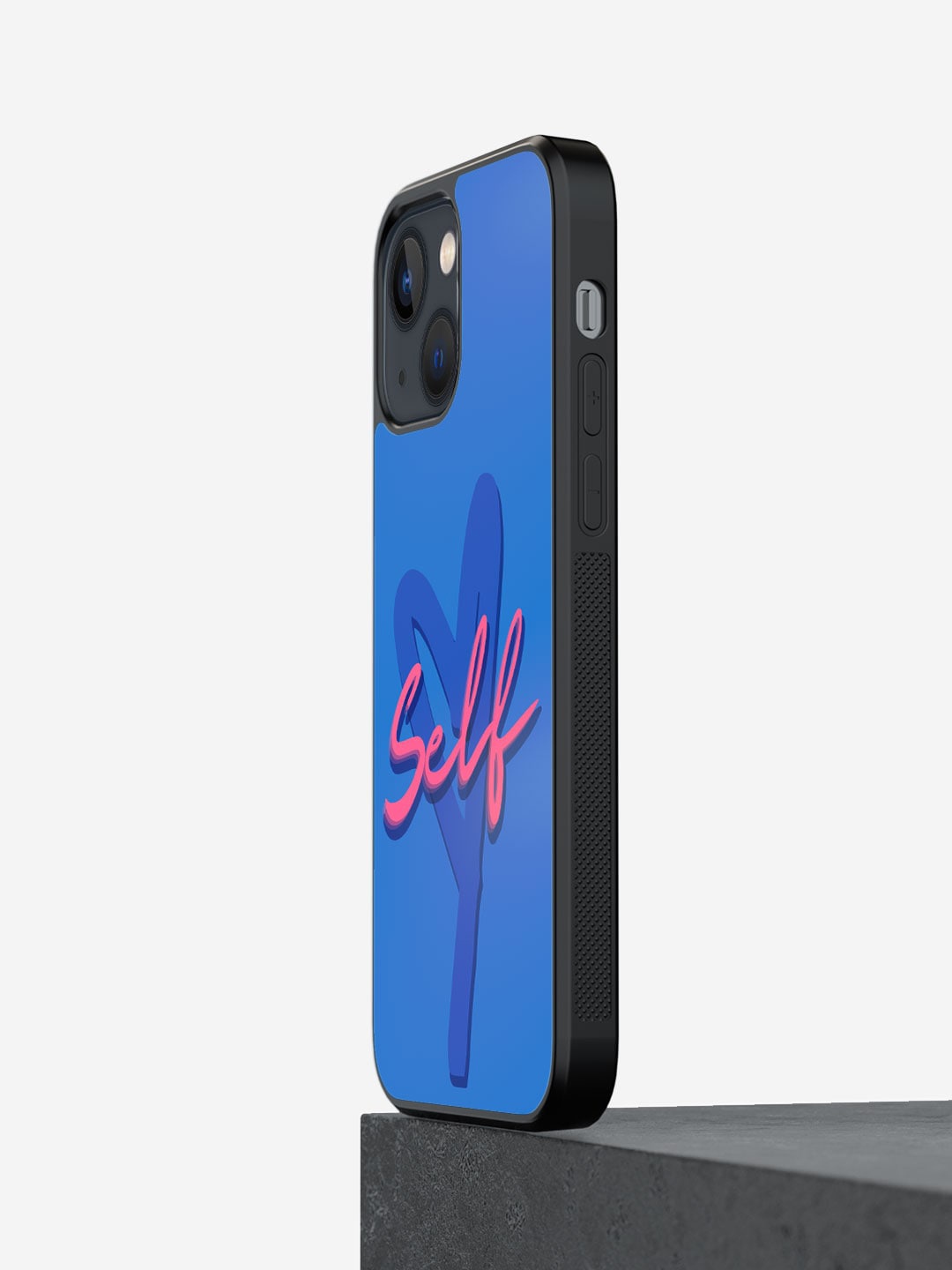 

macmerise Self Love Printed iPhone 13 Phone Bumper Case, Blue