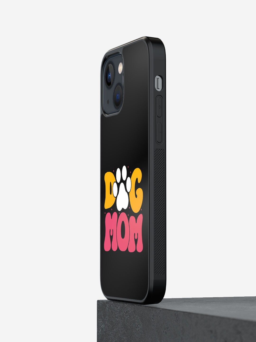 

macmerise Dog Mom Printed iPhone 13 Phone Bumper Case Cover, Black