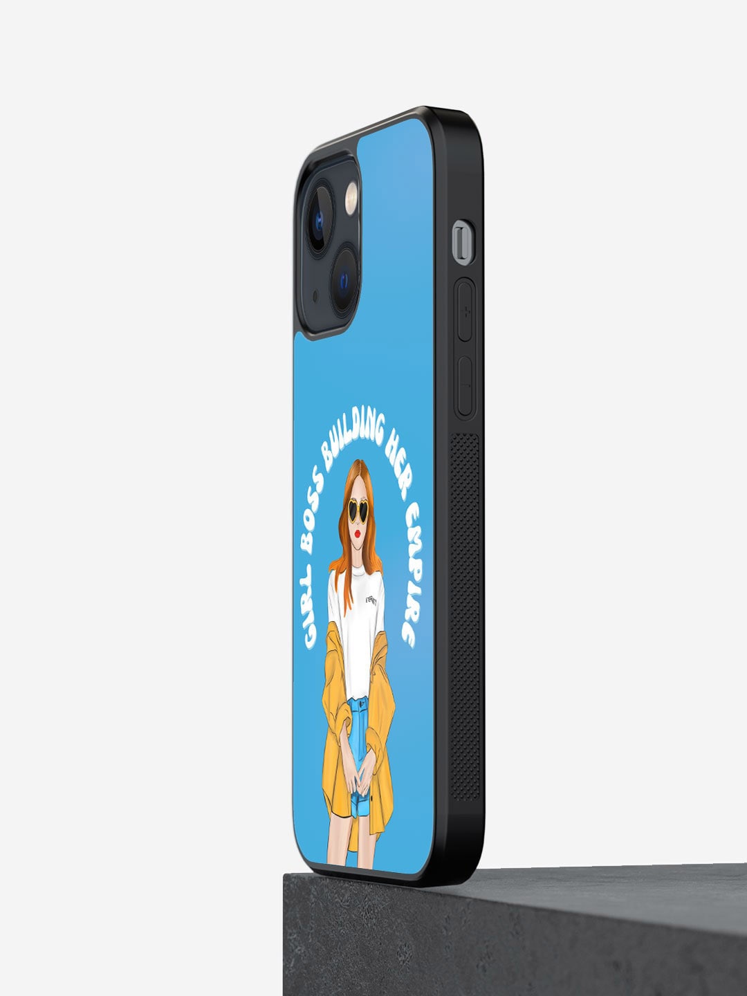 

macmerise Girl Boss Building Empire iPhone 13 Bumper Case Cover, Blue