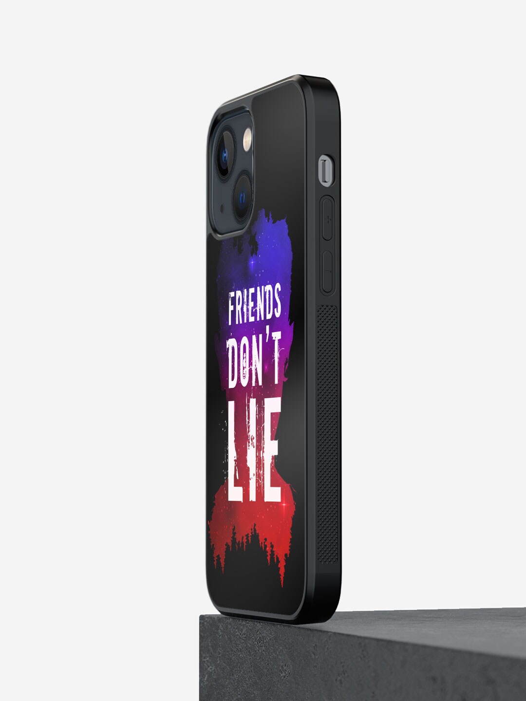 

macmerise Friends Dont Lie Printed iPhone 13 Bumper Case Cover, Black