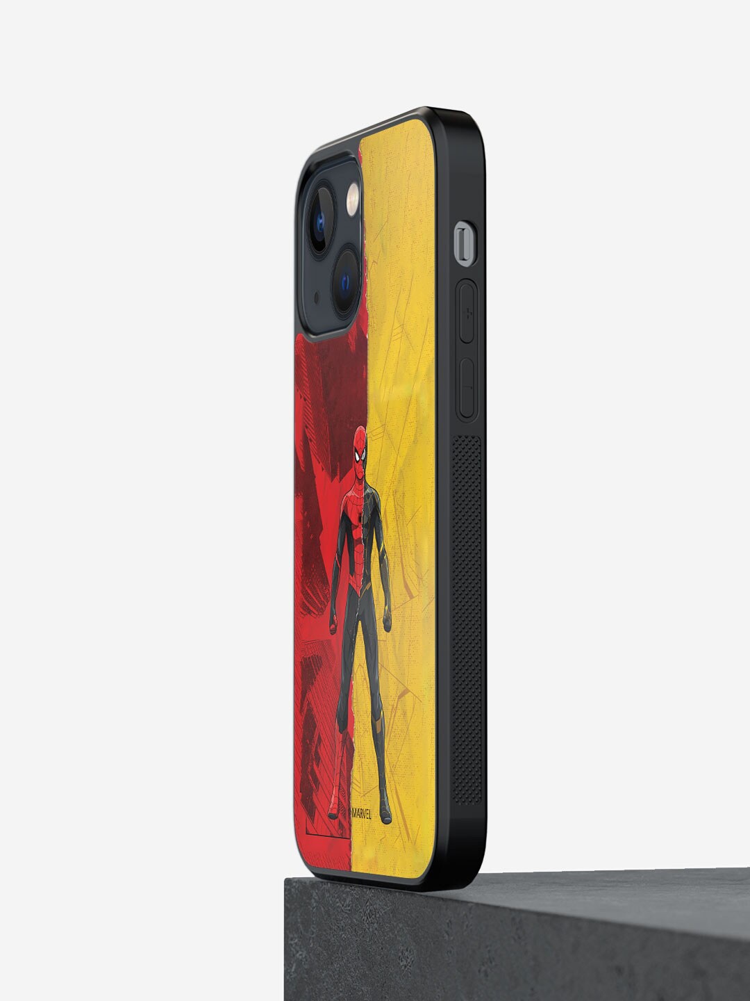 

macmerise Spider-Man Printed iPhone 13 Phone Bumper Case Cover, Yellow