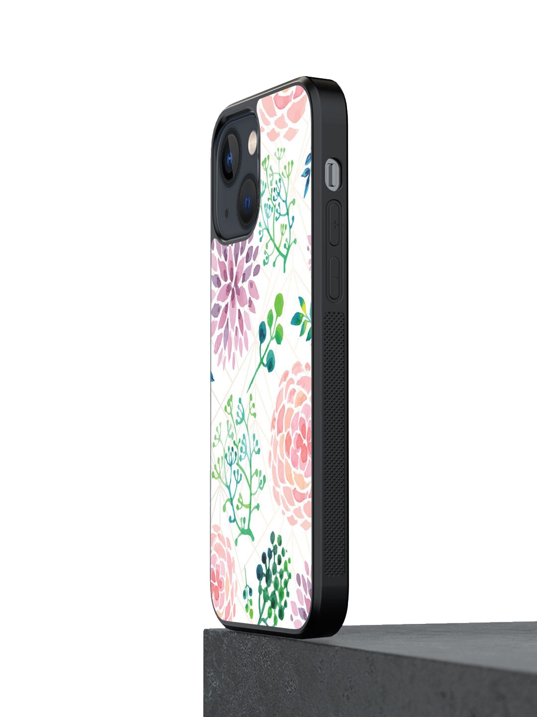 

macmerise Ferns And Flowers iPhone 13 Bumper Case Cover, White