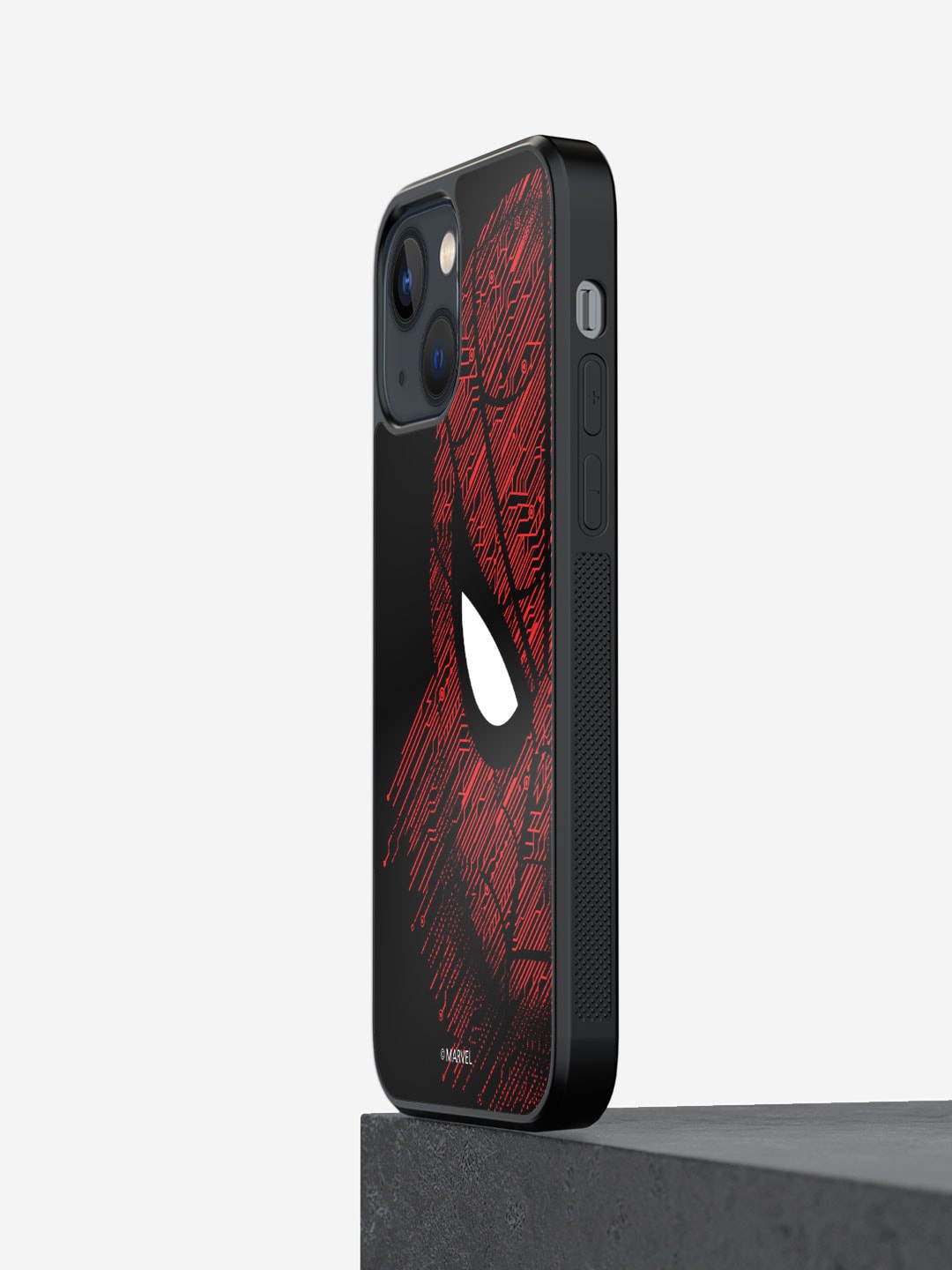 

macmerise Sketch Out Spider Man Printed iPhone 13 Bumper Case Cover, Black