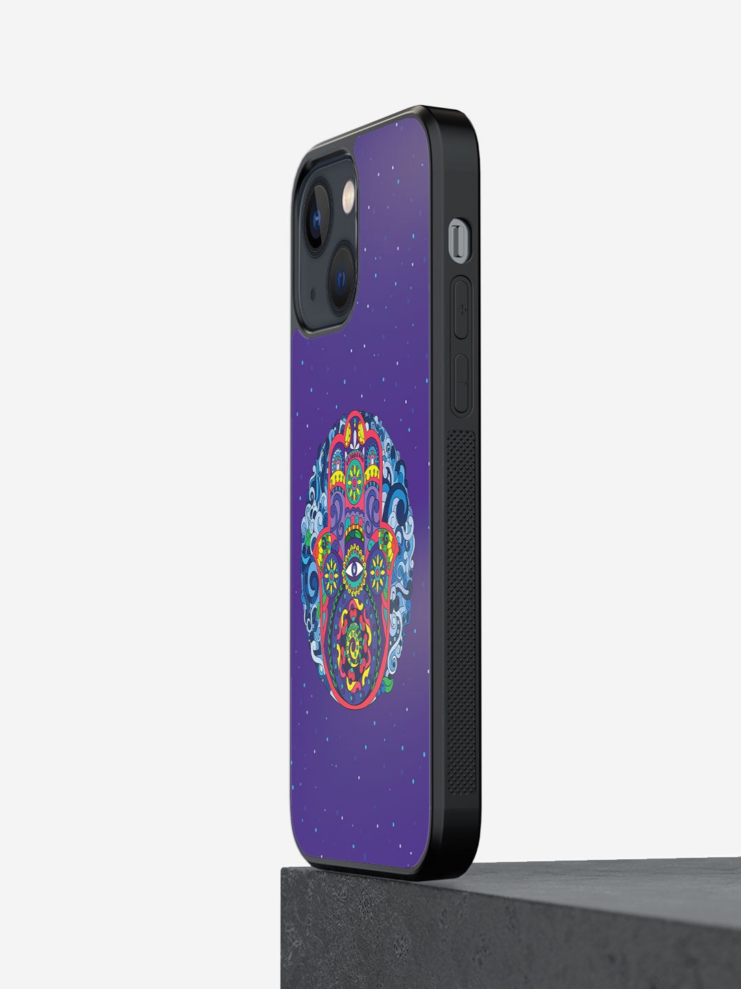 

macmerise Humsa Mandala iPhone 13 Bumper Case Cover, Purple