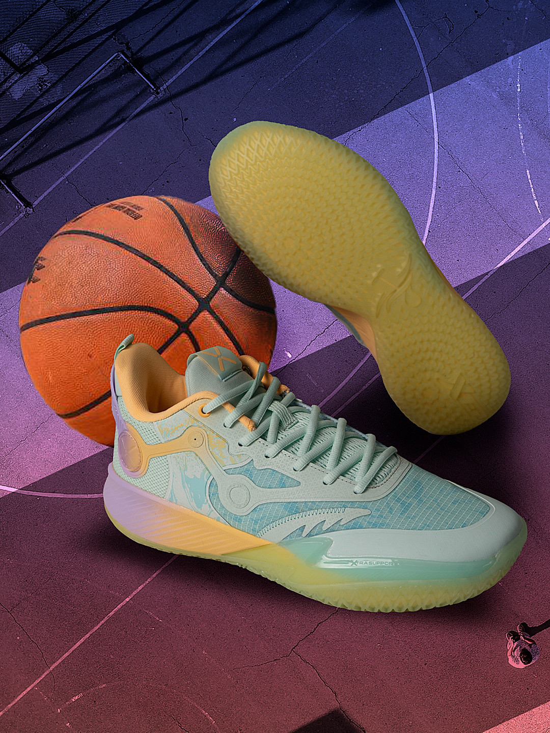 

Xtep Men Jeremy Lin Storm 2.0 Basketball Shoes, Sea green