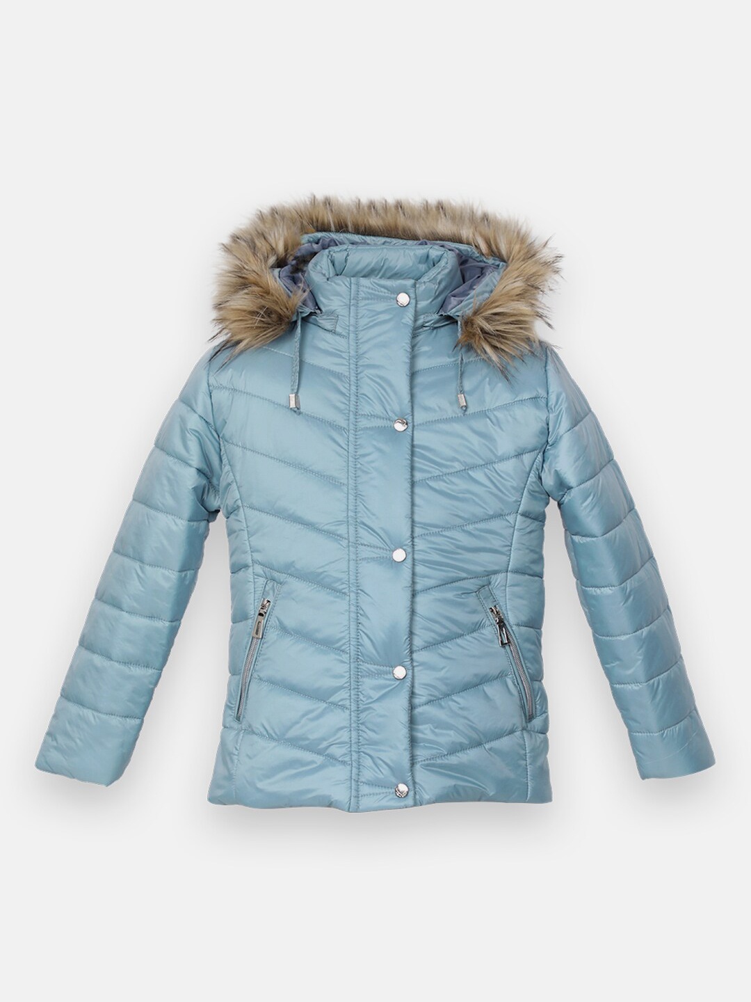 

CHKOKKO Girls Hooded Puffer Jacket, Blue