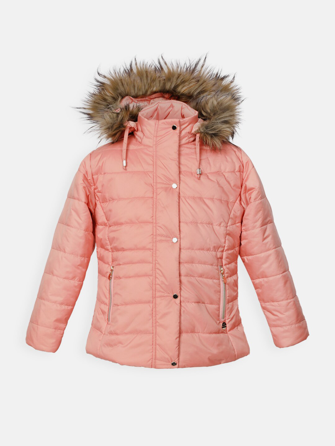 

CHKOKKO Girls Hooded Puffer Jacket, Coral
