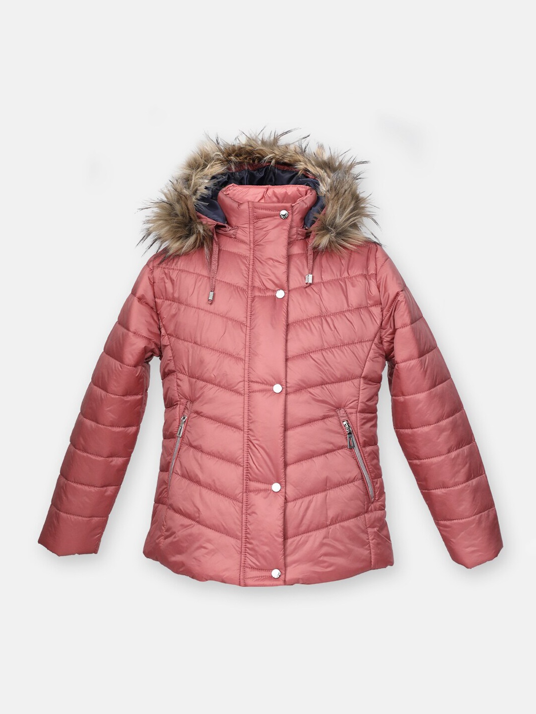 

CHKOKKO Girls Hooded Puffer Jacket, Pink