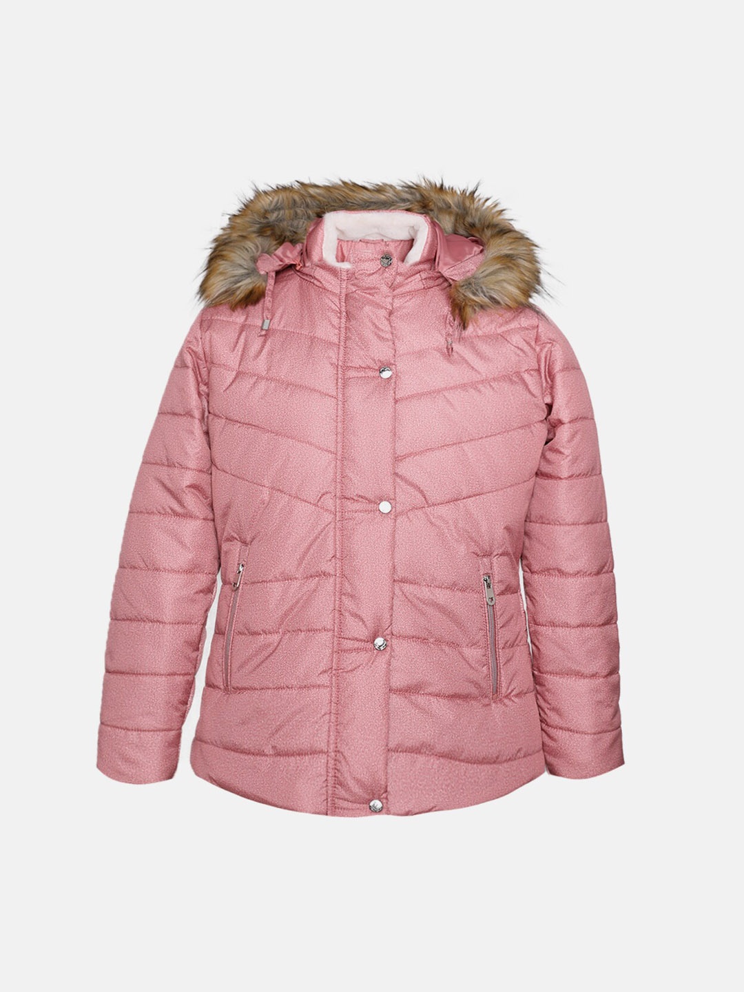 

CHKOKKO Girls Hooded Puffer Jacket, Pink