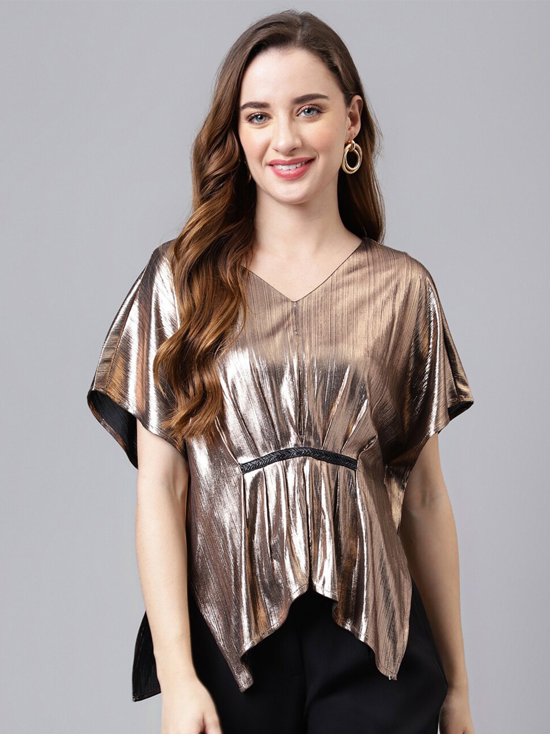 

Latin Quarters Extended Sleeves Kaftan Top, Copper