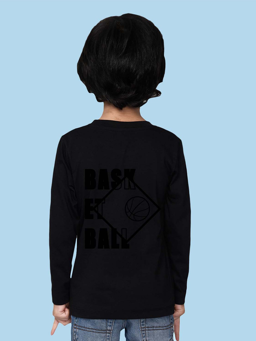 

NUSYL Boys Graphic Printed Cotton T-shirt, Black