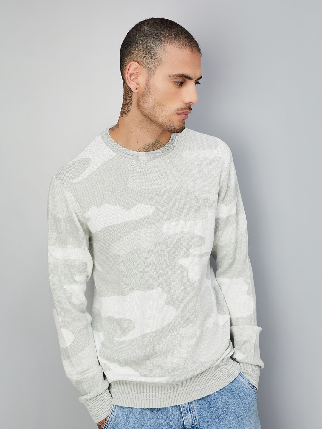 

max Camouflage Cotton Pullover, Green