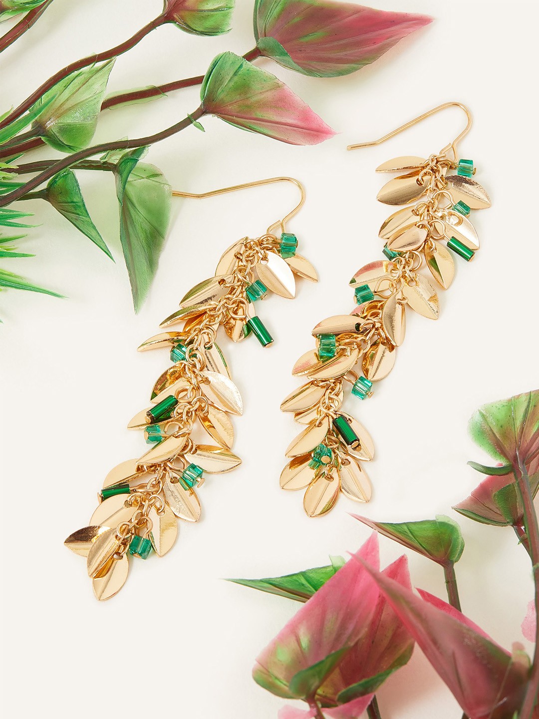 

Accessorize Beaded Classic Drop Earrings, Gold