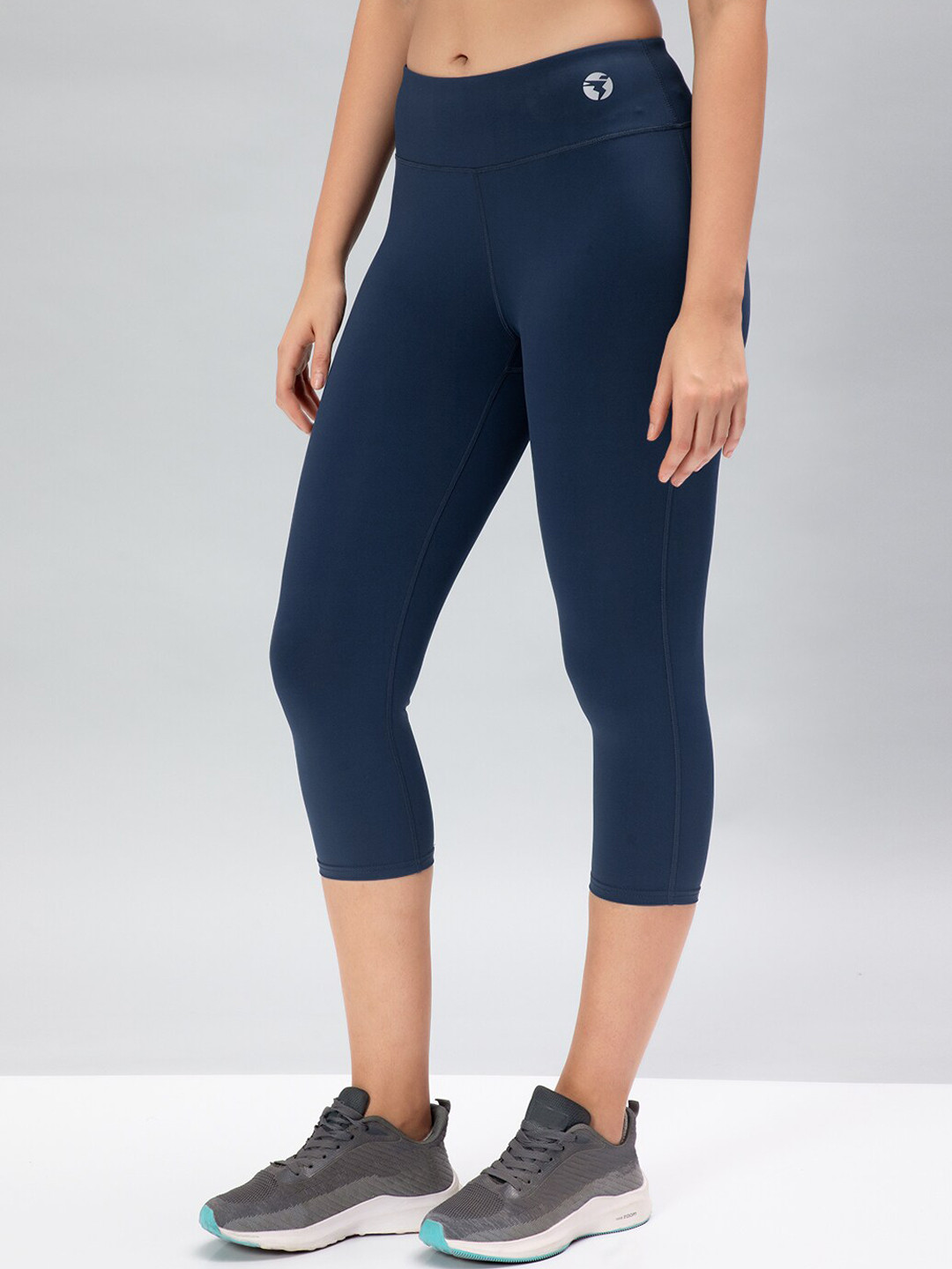 

Technosport Women Three-Fourth Length Antimicrobial Gym Tights, Blue