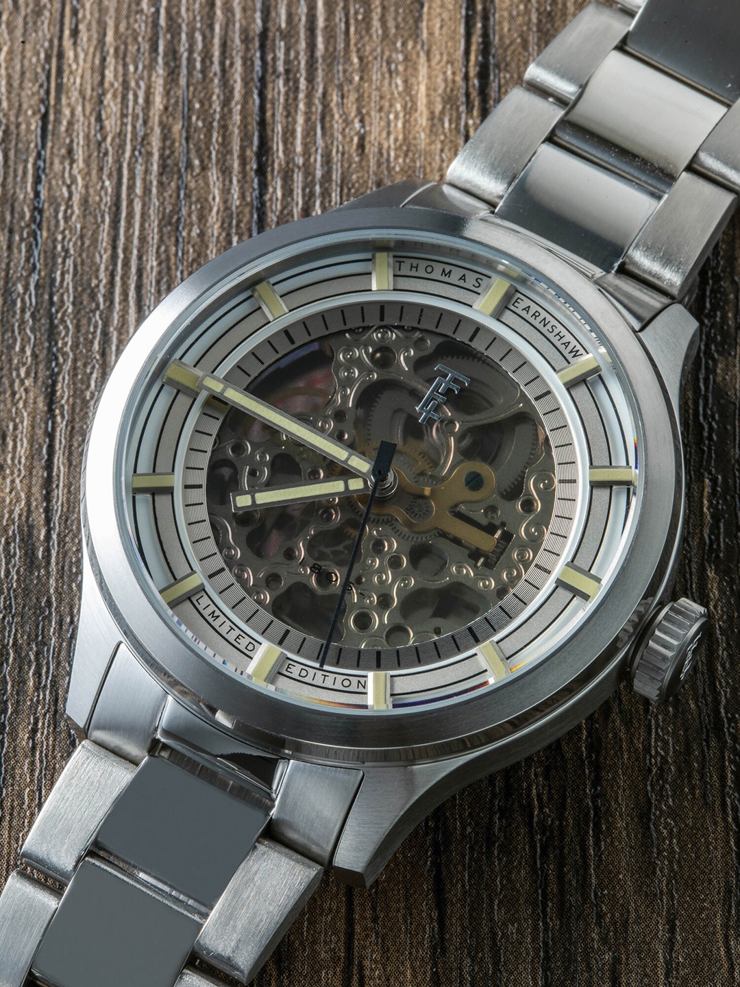 

EARNSHAW Men Scott Skeleton Dial Scratch Resistance Automatic Analogue Motion Watch-ES-825, Grey