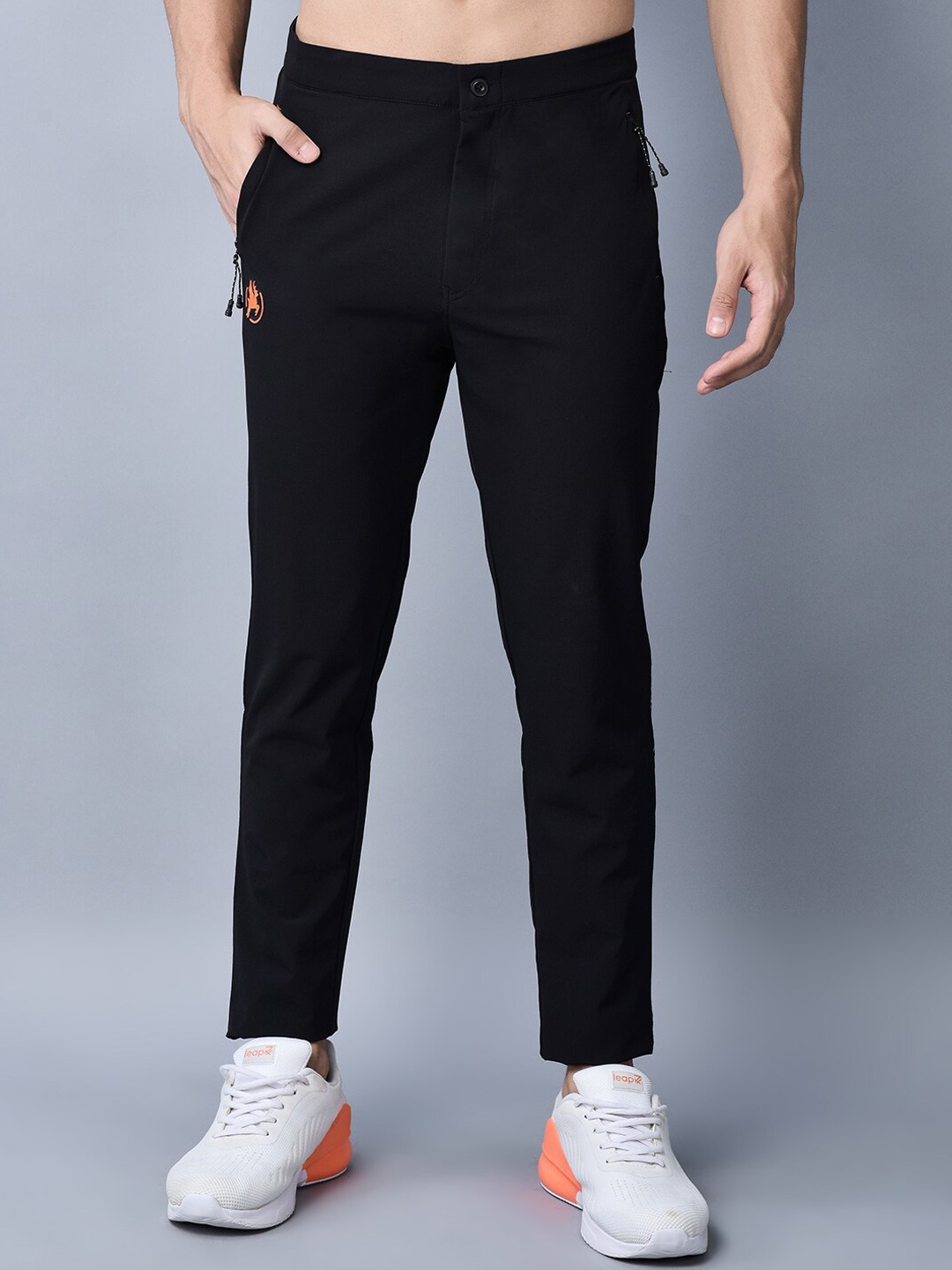 

Trenz Men Mid-Rise Regular Track Pants, Black