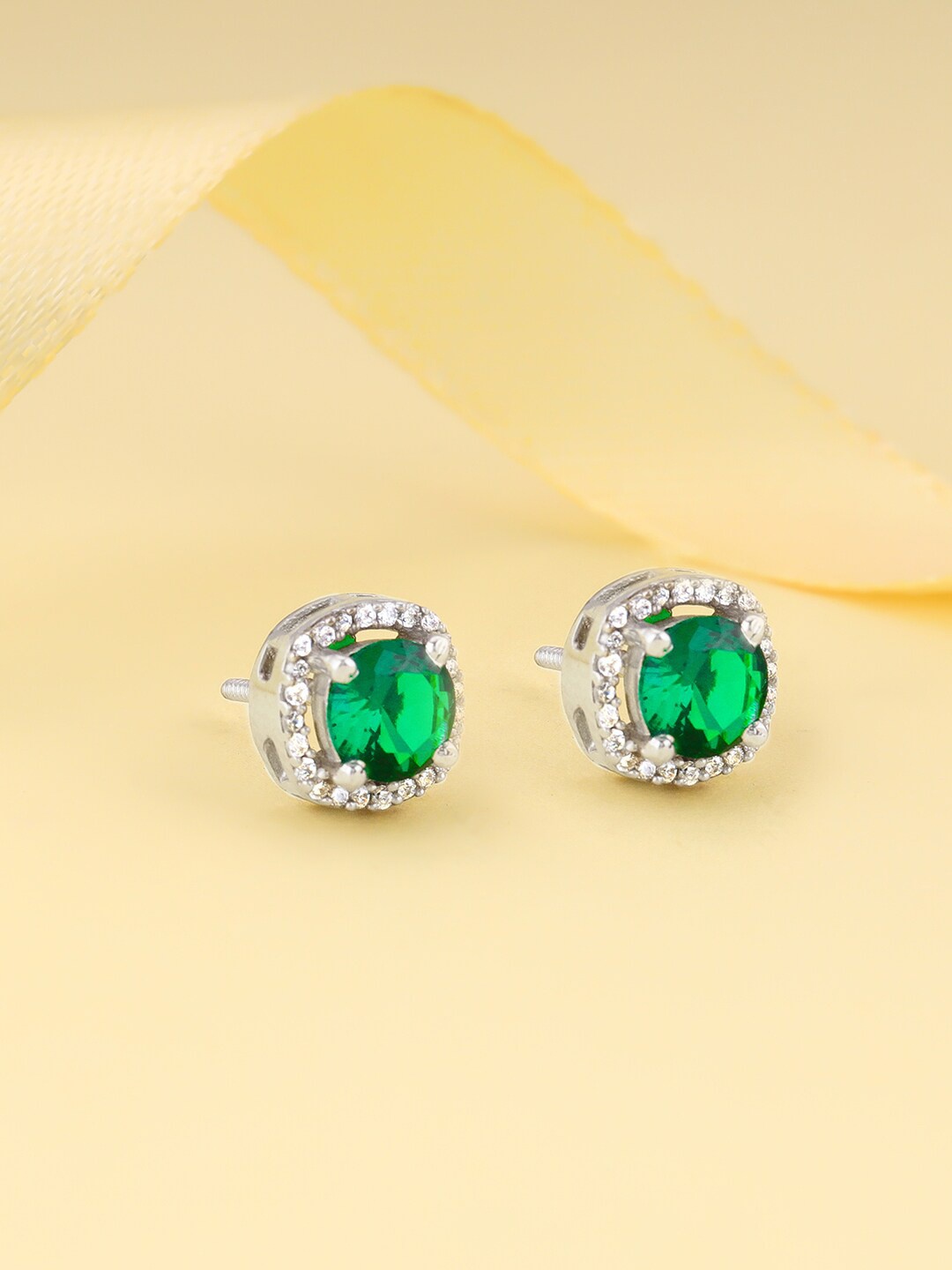 

GIVA Silver-Plated Contemporary Studs Earrings