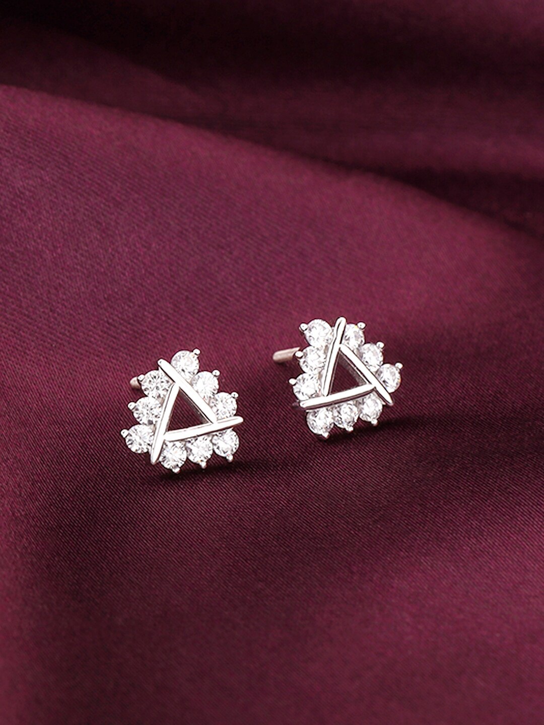

GIVA 925 Sterling Silver Rhodium-Plated Zircon Studs Earrings